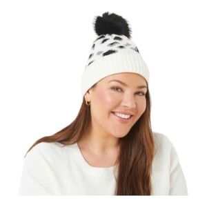 NWT-VIRGINIA WOLF-LEOPARD PRINT BEANIE